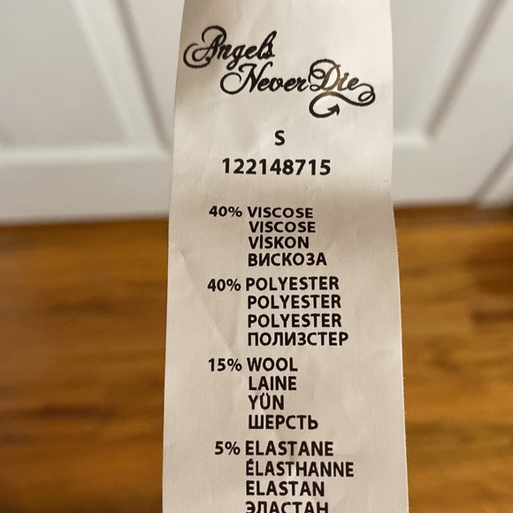 BNWOT Gorgeous Angels Never Die Boho Wool Blend Dress with Pockets Size Small - Picture 8 of 9